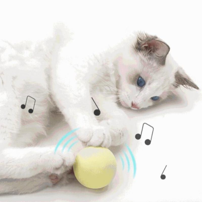 Amazon\'s New Pet Grawitacyjny Call Ball Cat Self-Hej Anti-Nudne Materiały Dokuczają Cat Stick Mint Ball Sound Toy