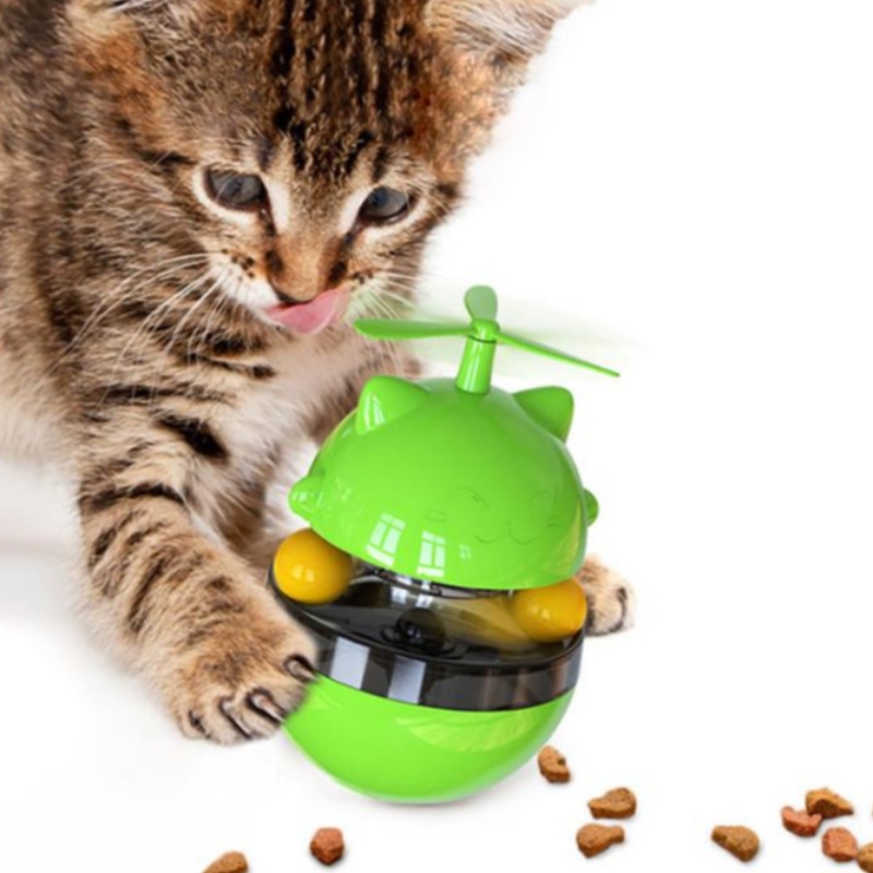 Bezpłatne Próbka Zabawki Amazon Cat Zabawki Pet Materiały Turntable Zabawki Przeciek Kulka Food Funny Cat Stick Self Ciesz się kotami